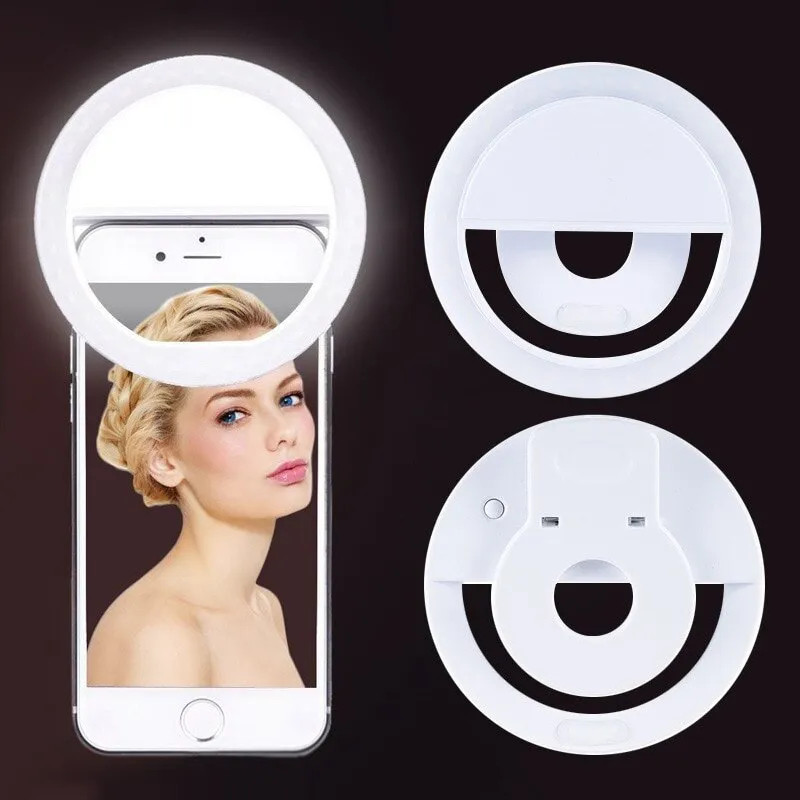 Lighting Gallery - USB recarregável LED Selfie Ring Light