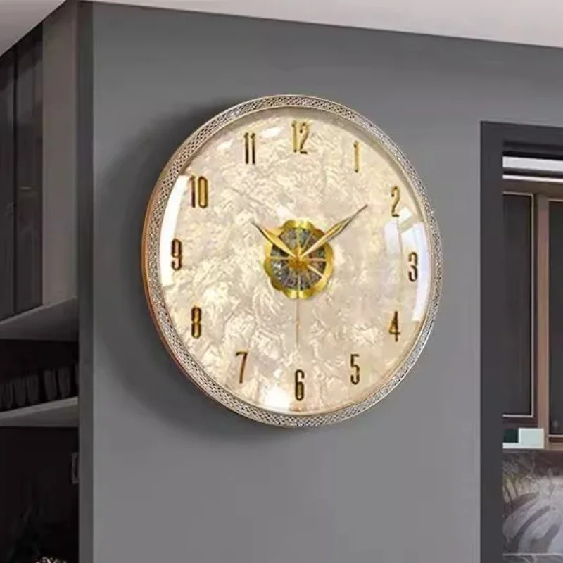 Lighting Home Decor Wall Clocks - Luz moderna de luxo sala estar