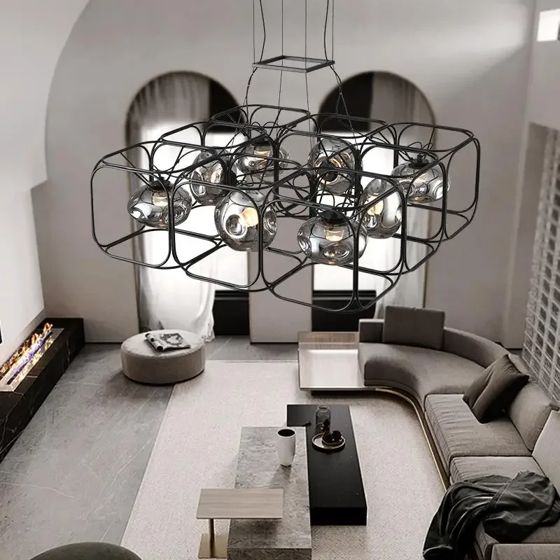 Geometric Lamp Shade - Luminária Pendente Vintage com Estrutura Metálica