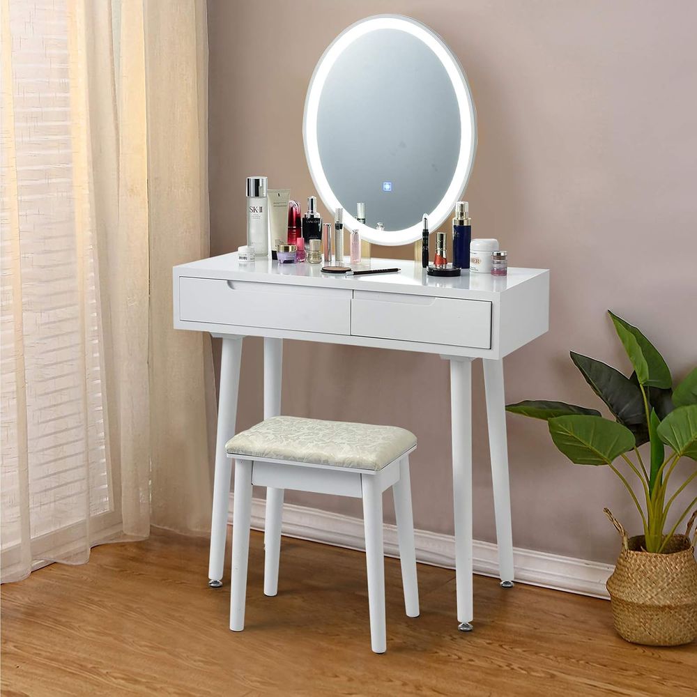 Lighting & Home Decor Studio Photos - Conjunto de Penteadeira CHARMAID com Espelho