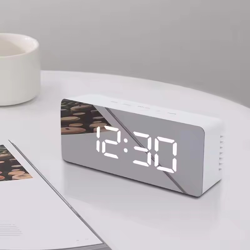 Lighting Home Decor Wall Clocks - 1pc branco relógio digital led espelho
