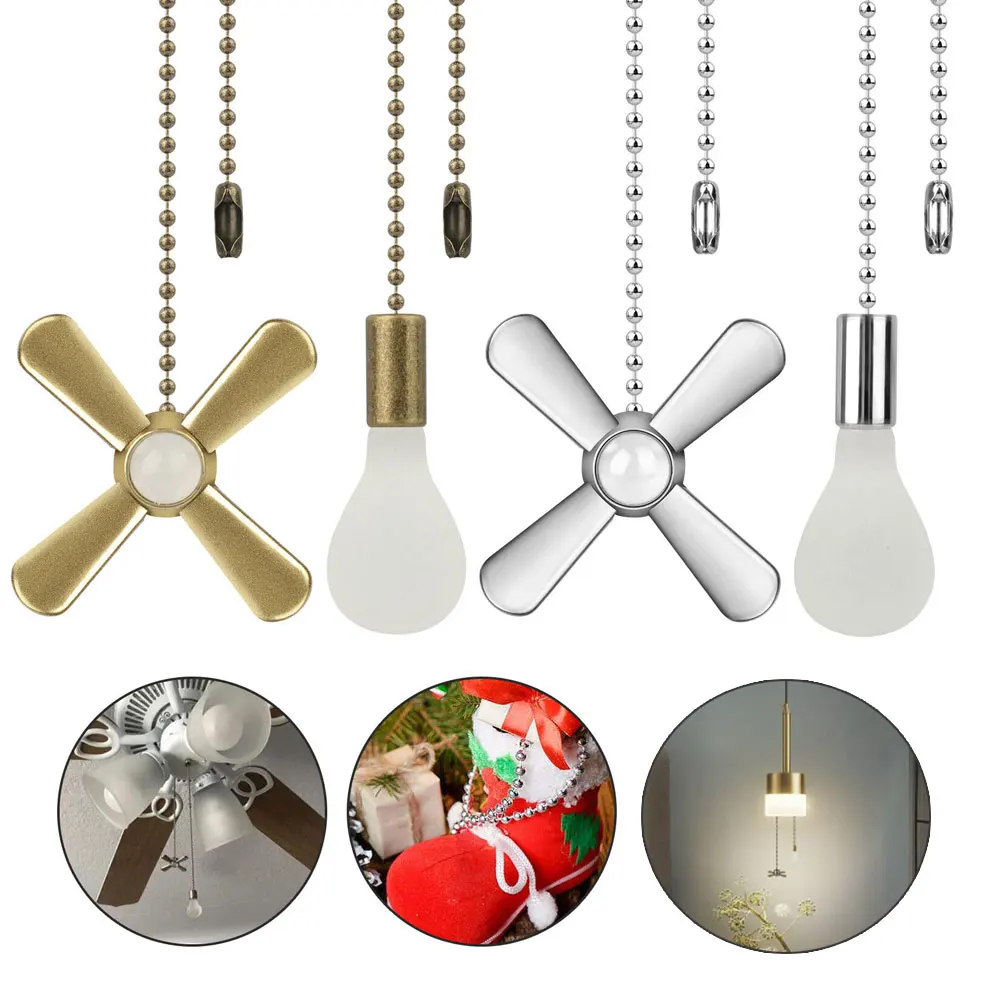 Decor Lighting Fixtures - Teto Fan Pull Chain Bola frisada,