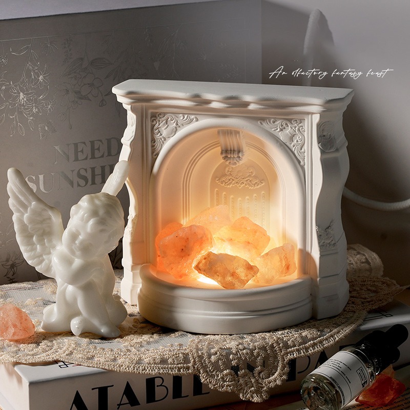 Himalayan Salt Lamp - Luminária Noturna Vintage para Casa, Escultura