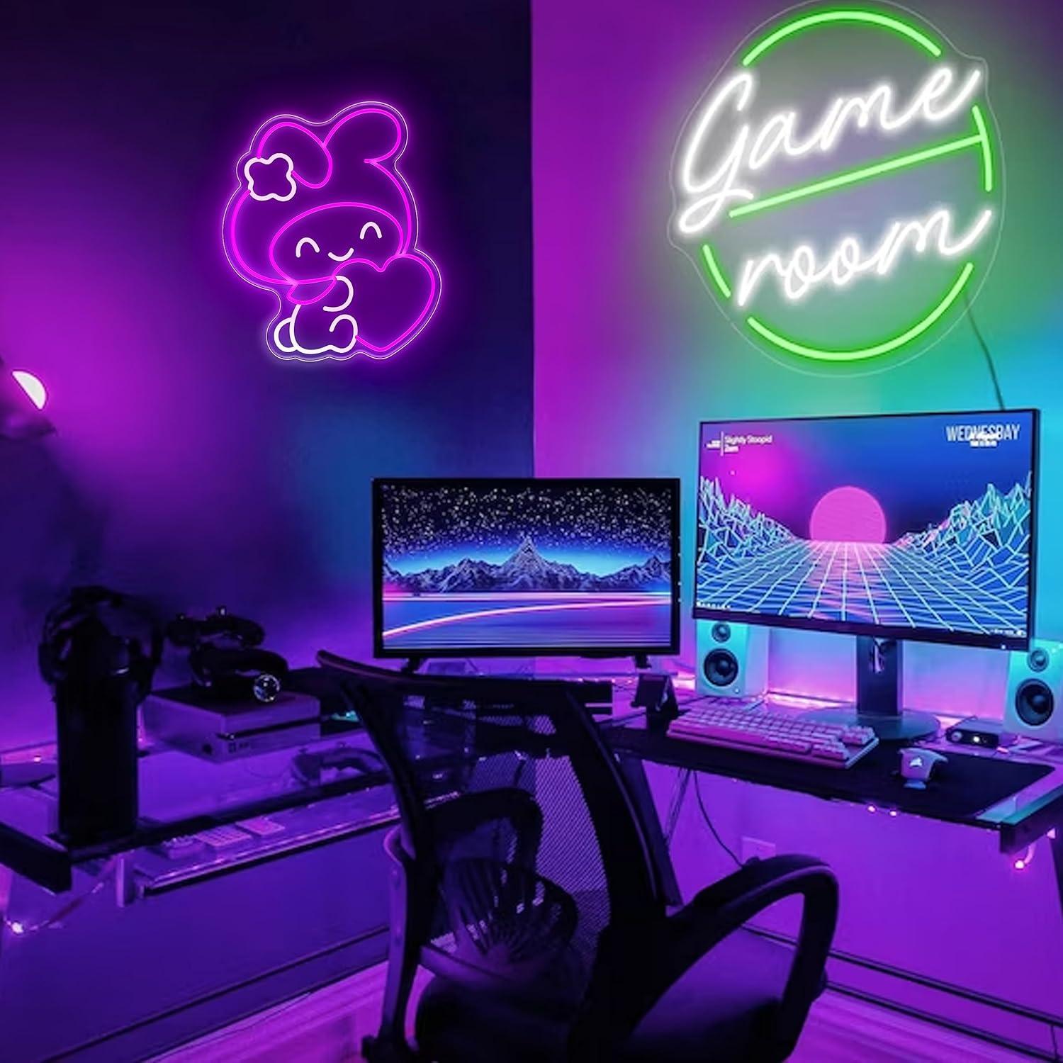 Luz Neon de Anime, Luzes LED J - Lighting Decor For Living Room avaliação e preço
