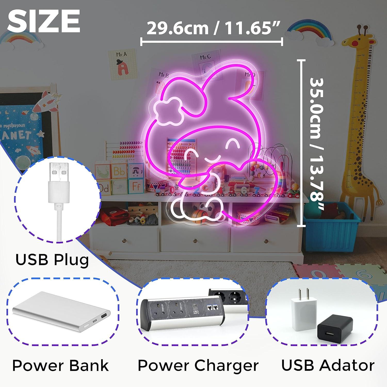 Luz Neon de Anime, Luzes LED J - Lighting Decor For Living Room avaliação e preço