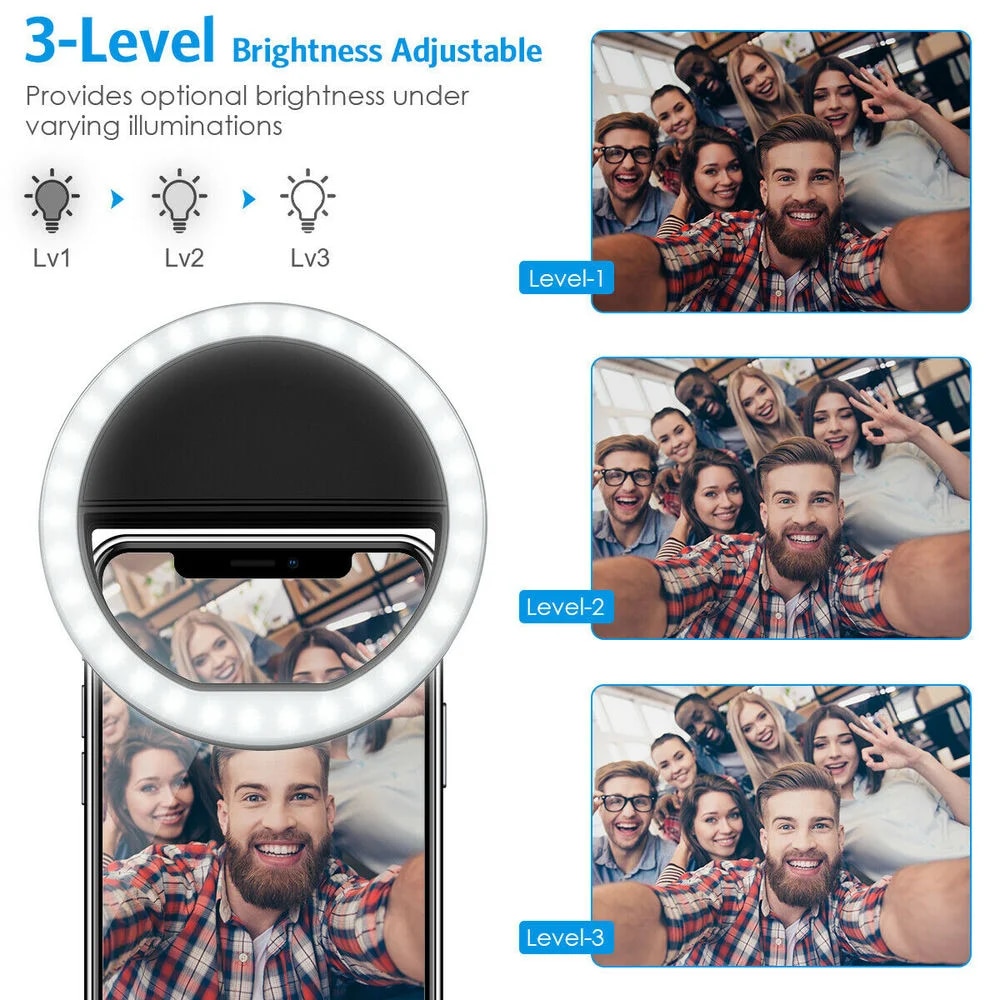 USB recarregável LED Selfie Ri - Lighting Gallery avaliação e preço