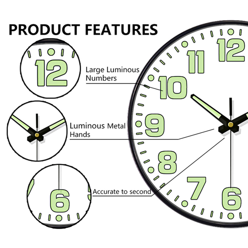 Relógio de parede luminoso luz - Lighting Home Decor Wall Clocks avaliação e preço