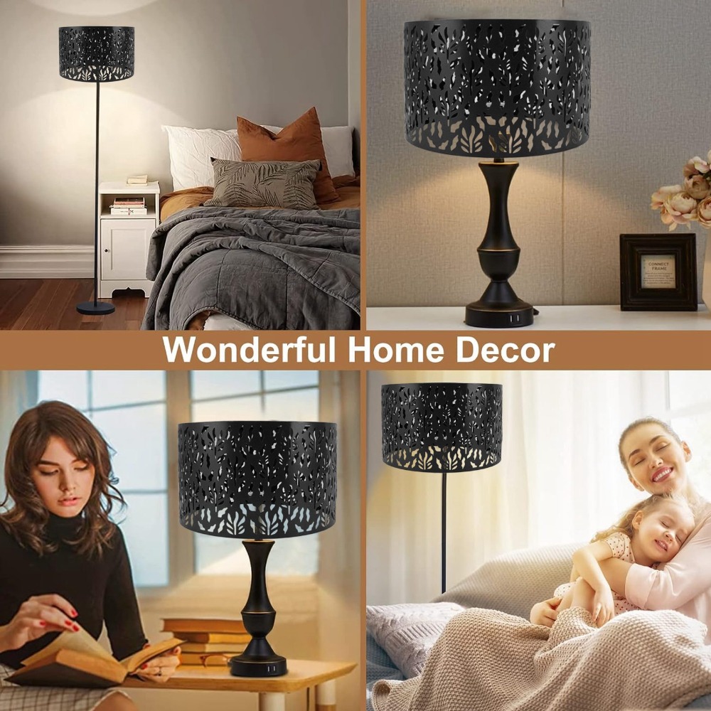 Abajur de Ferro Simples com Pa - Geometric Lamp Shade avaliação e preço