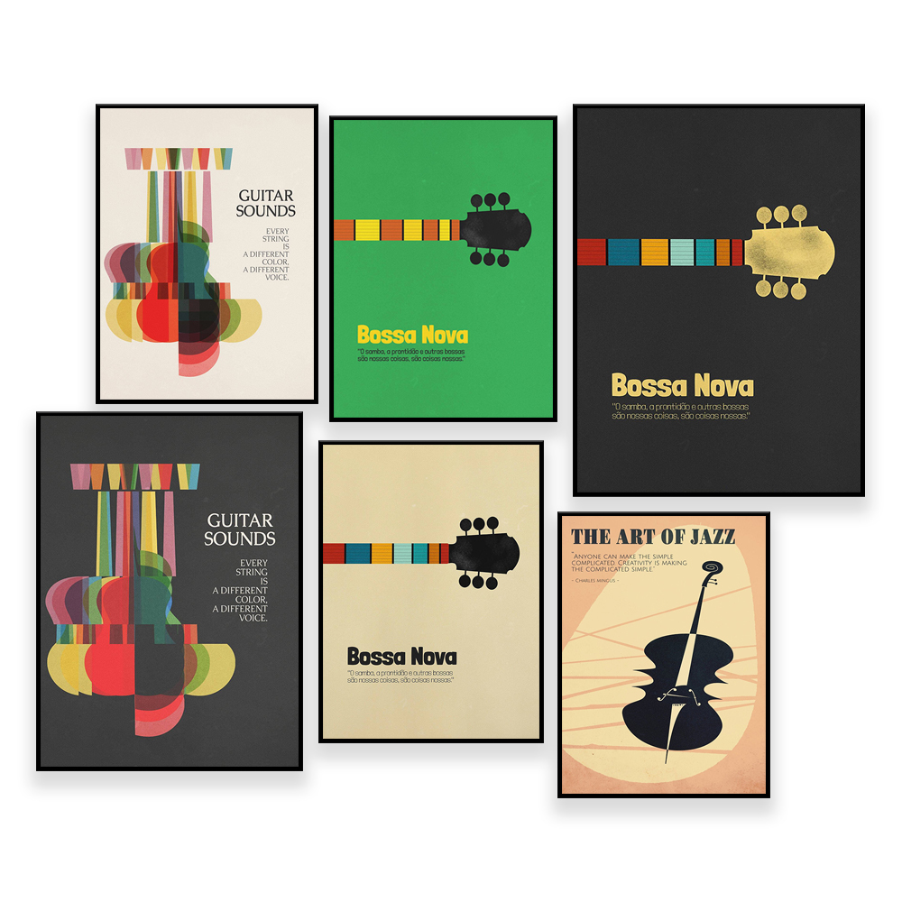 Bossa nova poster, jazz impres - Nova Decor & Lighting Juletrelys avaliação e preço
