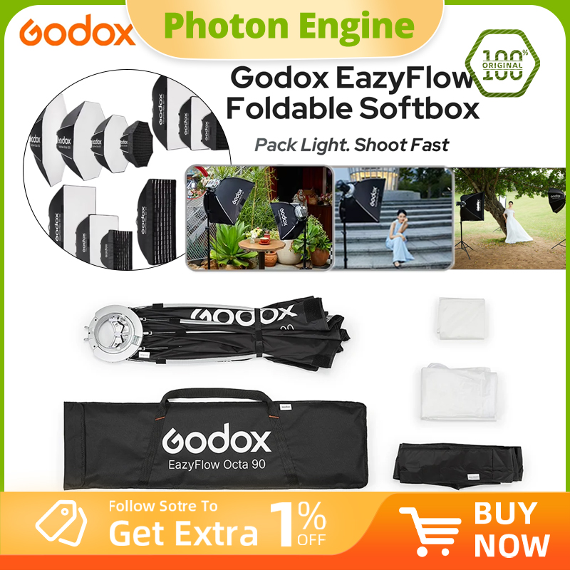 Softbox dobrável Godox EazyFlo - Lighting Gallery avaliação e preço